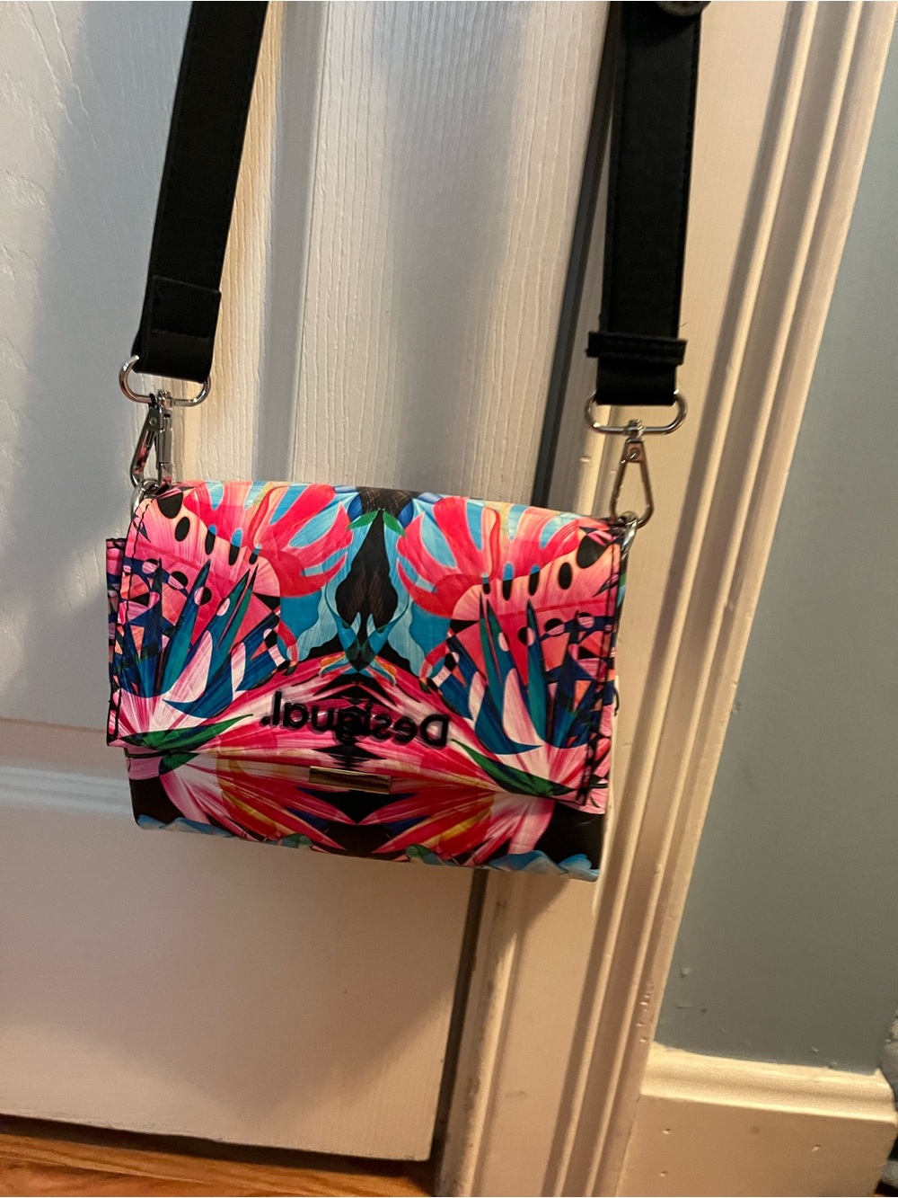 Desigual Tropical Crossbody Bag with Black Strap